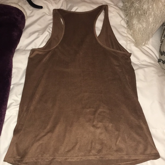 Brown suede like tank - Picture 4 of 4